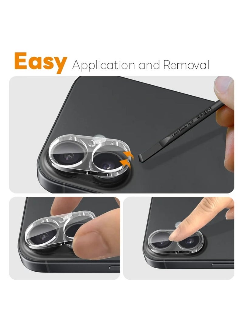 BlueFire Camera Lens Protector for iPhone 17, 9H Hardness Tempered Glass with 3D Curved Edge, Anti-Scratch, Anti-Fingerprint, Hydrophobic & Oleophobic Coating, Shatterproof, Easy Bubble-Free Installation – 1 Piece - Image 4