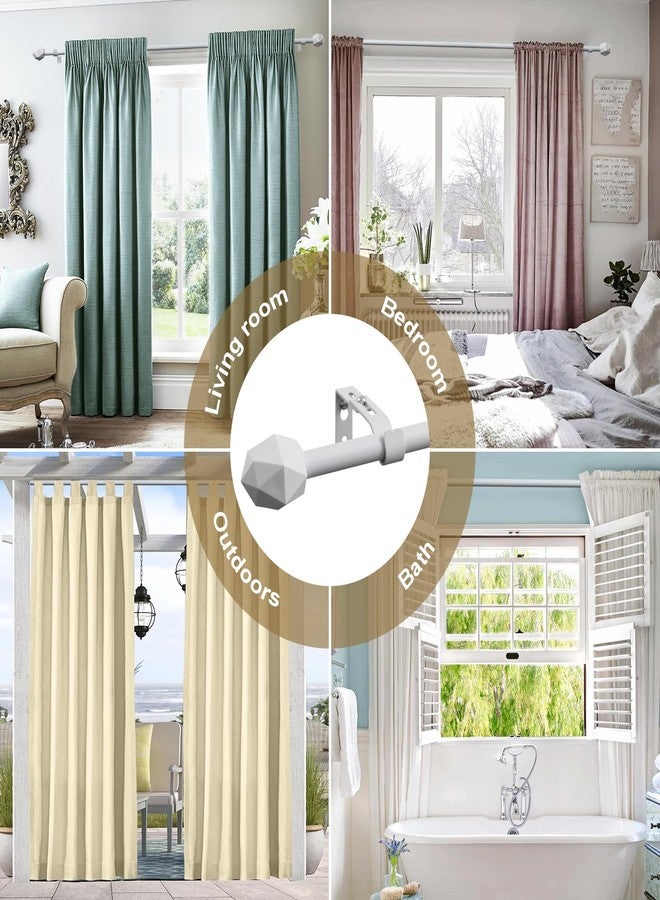 FLY HAWK Curtain Rods, 28" to 62" for Windows Small Curtain Rod Set, Modern Simplicity Decorative Style 5/8 Inch Metal Curtain Pole, Heavy Duty Drapery Rods with Brackets White - Image 5