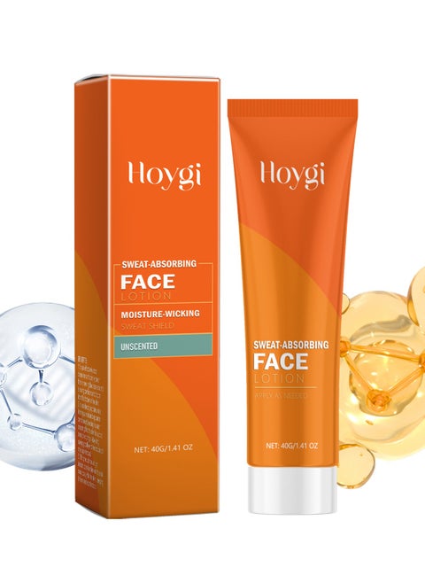 Sweat Absorbing Face Lotion, Oily Face Control, Helps Keep Your Face, Forehead, and Scalp Dry, Face Discourage Sweat, Face Saver Sweat Gel, Antiperspirant Lotion, Anti Sweat Oil Face Lotion 40g