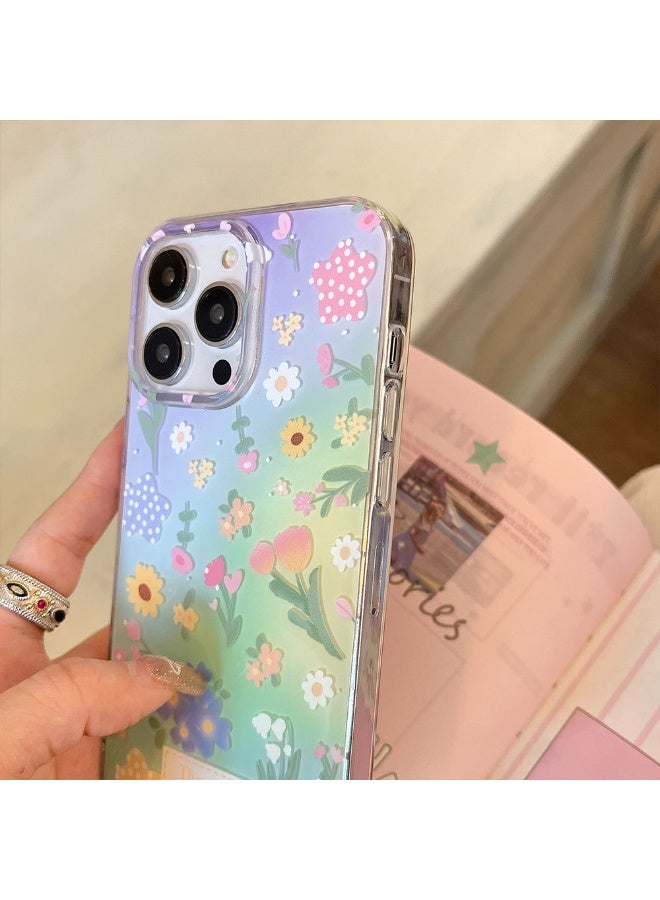 NIBEMINENT Summer Small Floral Protective TPU Case Cover For iPhone 15