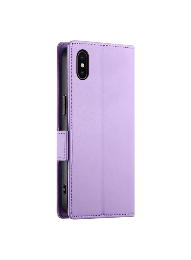 اس-توب جراب لهاتف iPhone X / XS مع مشبك جانبي مغناطيسي من الجلد المصقول - Image 3