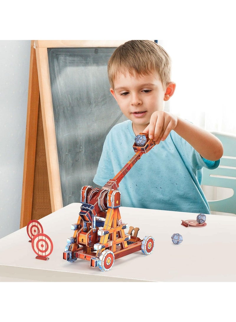 3D Catapult Puzzle – 84-Piece DIY Model Kit for Kids and Adults, Functional Medieval Launcher, Tool-Free Assembly, Enhances Dexterity and Problem-Solving - Image 4