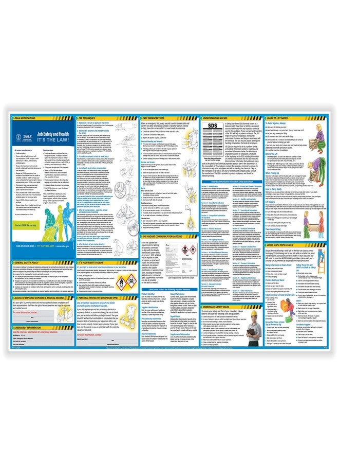 ComplyRight OSHA All-In-One-Safety Poster with GHS Updates- Employee Information Poster - Image 1