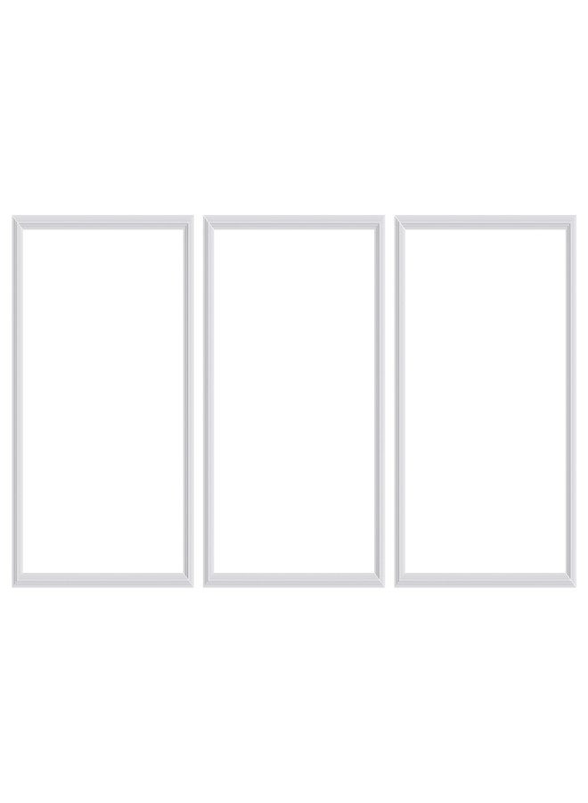 KTINITK 3 PCS Premade Wainscoting Panels，Accent Wall Panels for Interior Wall Decor,All Edges precut, Factory Primed Wall molding Pieces (16 x 24 in) - Image 1