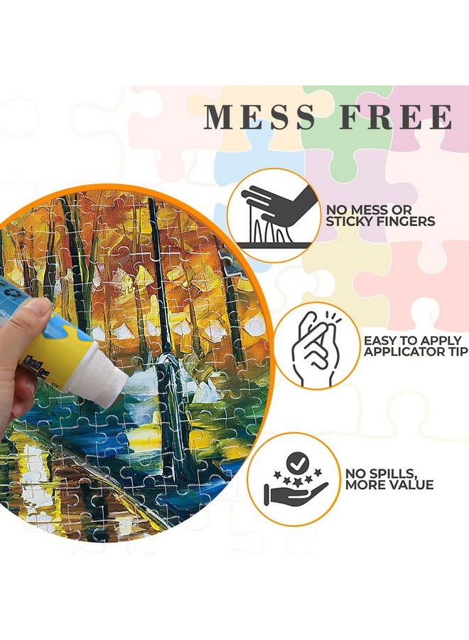 InGooood Jigsaw Puzzle Glue,120ML,Puzzle Saver for 500/1000/1500/3000/5000 Pieces of Puzzle for Paper and Wood,Non-Toxic and Quick Dry with Jigsaw Puzzle Glue Applicator Included (4.06OZ) - Image 2