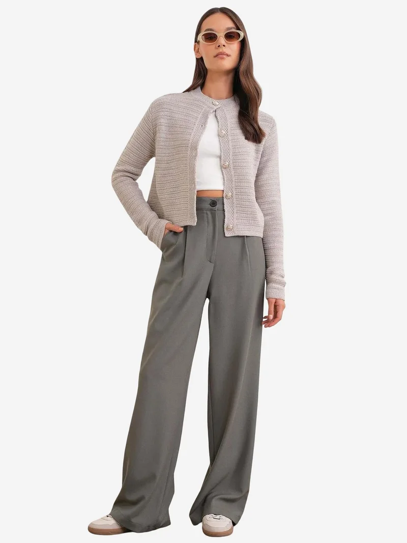 MixRay Mixray High Waist Palazzo Pants with Pockets