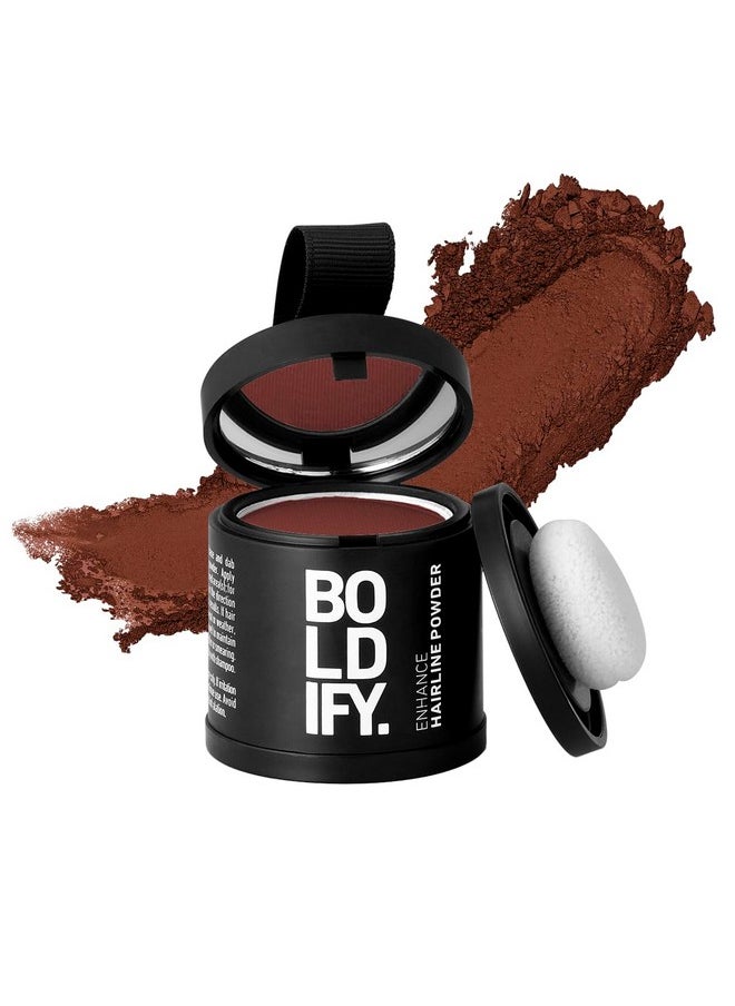 Boldify Hairline Powder Larger 10G Bottle Root Touch Up Powder Instantly Conceals Hair Loss Hair Toppers For Women & Men Hair Powder For Thinning Stainproof 48 Hour Formula (Auburn)  - Image 1