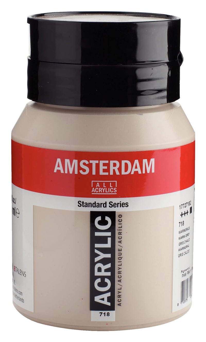 Amsterdam Standard Series Acrylic Jar 500 ml Warm grey 718 (17727182) - Image 1
