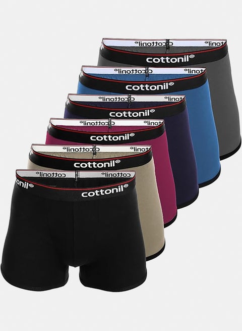 مجموعة Cottonil من 6 شورتات يومية 0673 - متعددة الألوان