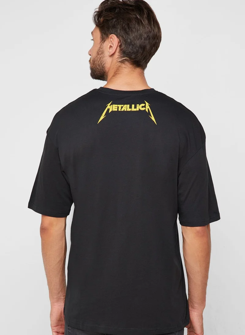 JACK & JONES Metallica Print T-Shirt