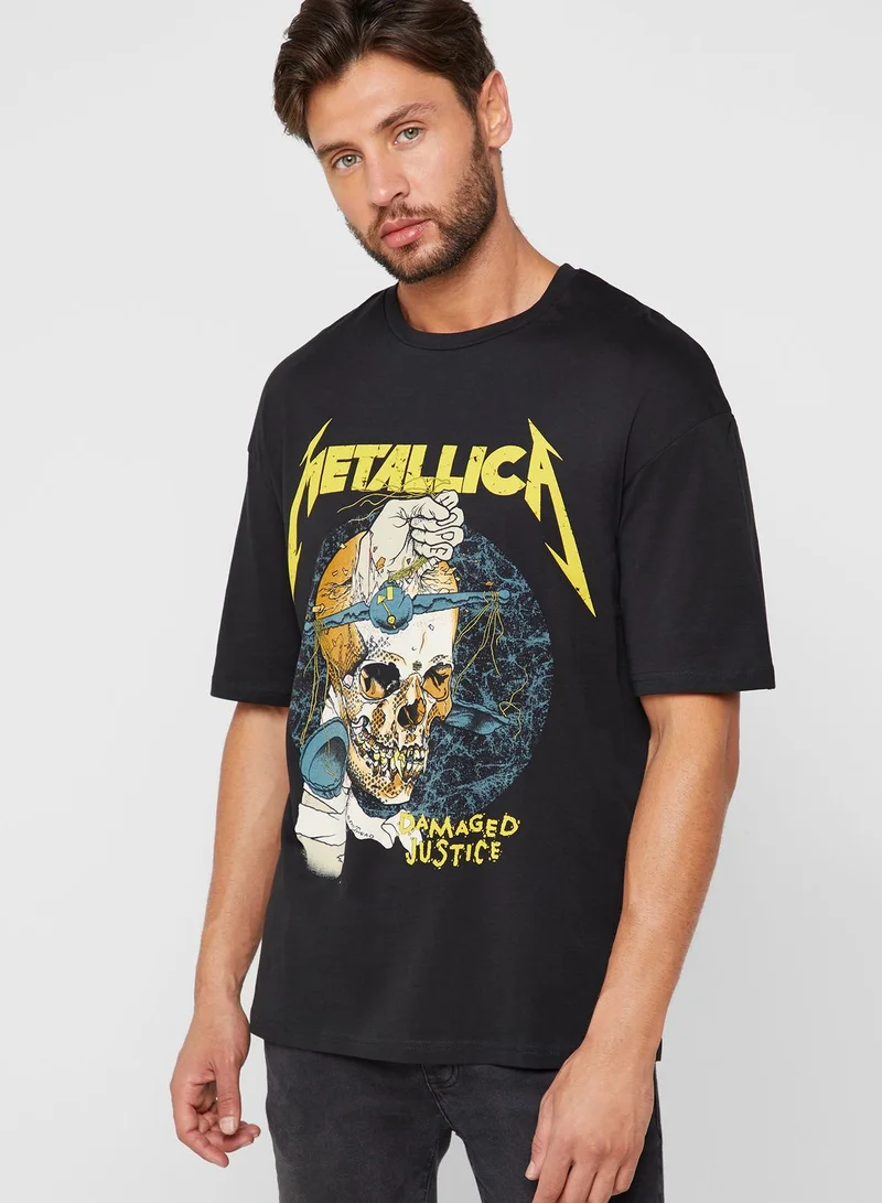 JACK & JONES Metallica Print T-Shirt