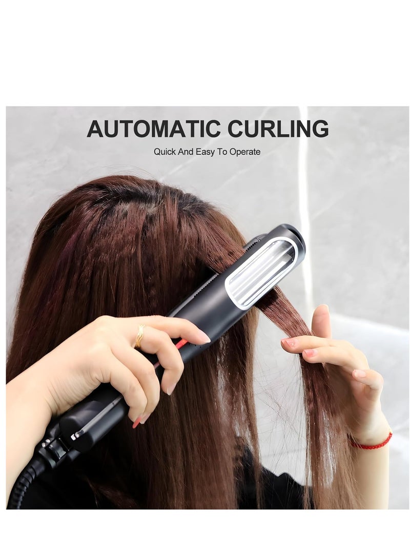 SYOSI Portable Hair Curling Iron Corn Splint Automatic Curler Professional Corn Plate Hair Curlers Fluffy Hairstyle Curling Iron Women Men Styling Tool Adjust Temperature for All Hair Types Black - Image 2