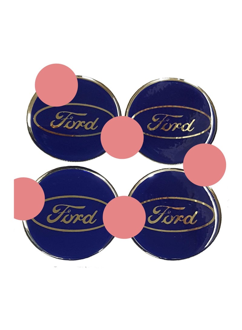 Ford 4pcs 3D Car Wheel Hub Cap Sticker Decal for Ford // by EgyWolf 