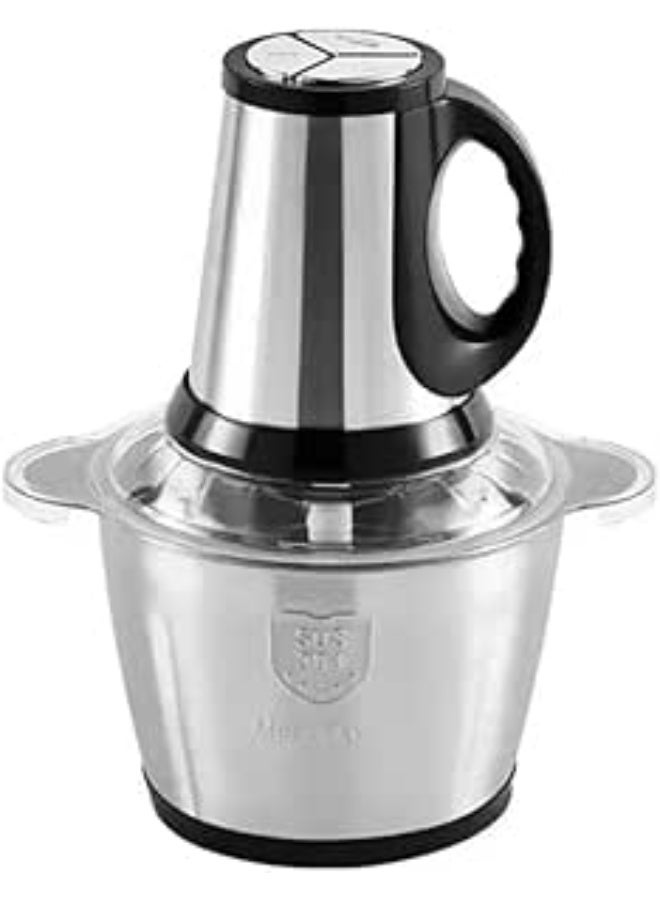 Desselan Meat Chopper Electric Silver Crest SUS30 – 3L Stainless Steel Bowl, Powerful Motor, Pure Copper Components - Image 2