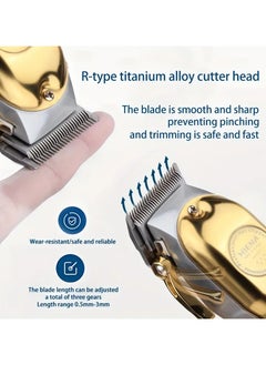 HIENA Professional Hair Clippers For Men, Hair Cutting Kit & Zero Gap T-Blade Trimmer Combo, Cordless Barber Clipper Set With LED Display, Holiday Gift Father's Day Gift  - Image 4