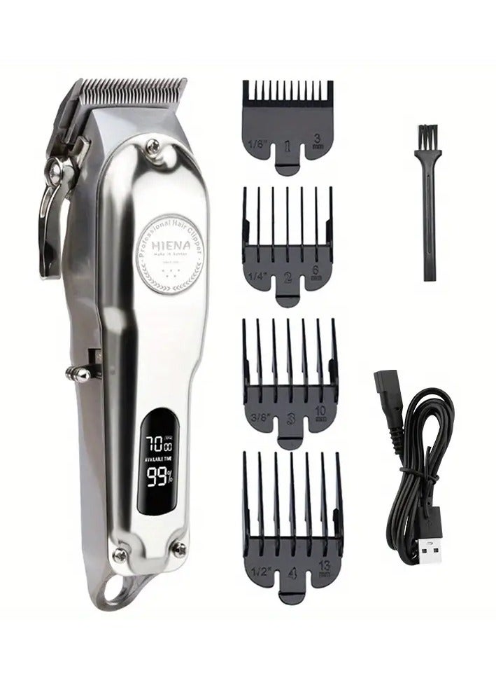 HIENA Professional Hair Clippers For Men, Hair Cutting Kit & Zero Gap T-Blade Trimmer Combo, Cordless Barber Clipper Set With LED Display, Holiday Gift Father's Day Gift  - Image 1