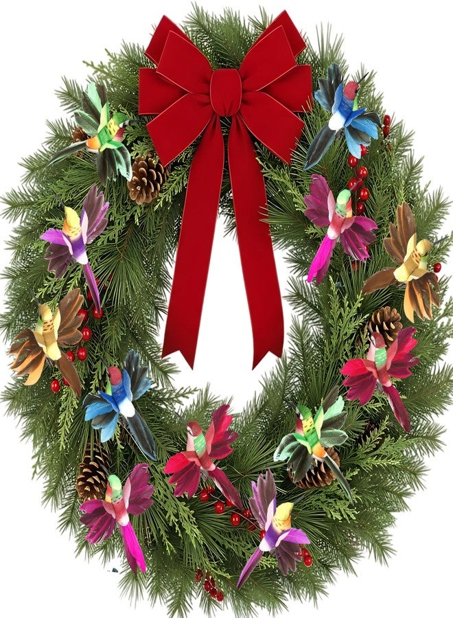 BANBERRY DESIGNS Hummingbird Clip On Decorations - Set of 12- Wings Spread - Assorted Colors - Silver Clips Attached - Home Décor - Craft Birds - Holiday Decorations - 4.5" L X 4" W - Image 3