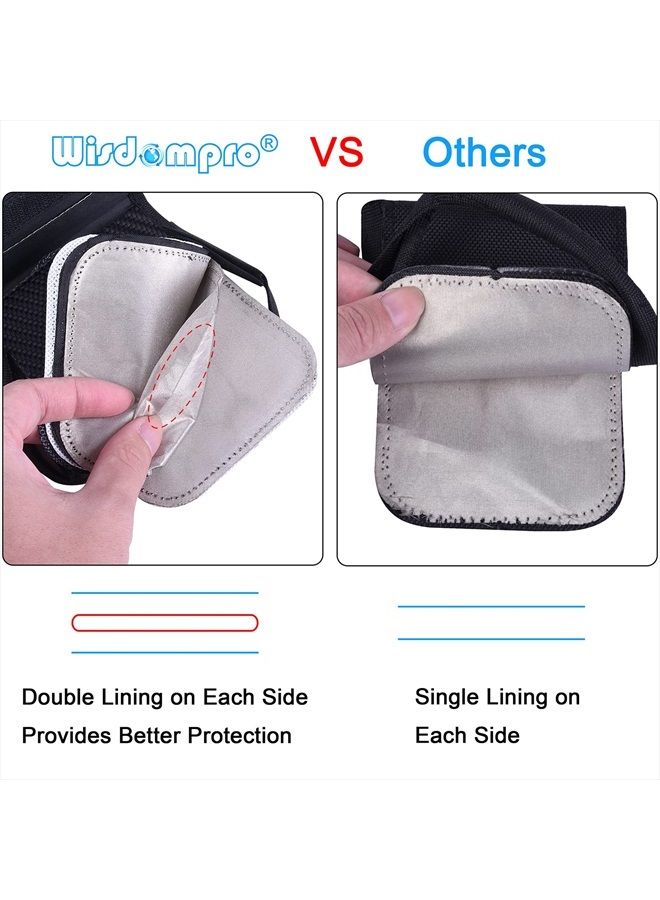Wisdompro Faraday Bag for Key Fob, Wisdompro WP4694 RFID Key Fob Protector RF Car Signal Blocking Faraday Cage Protector, Anti-Theft Pouch, Anti-Hacking Case Blocker - Black - Image 3