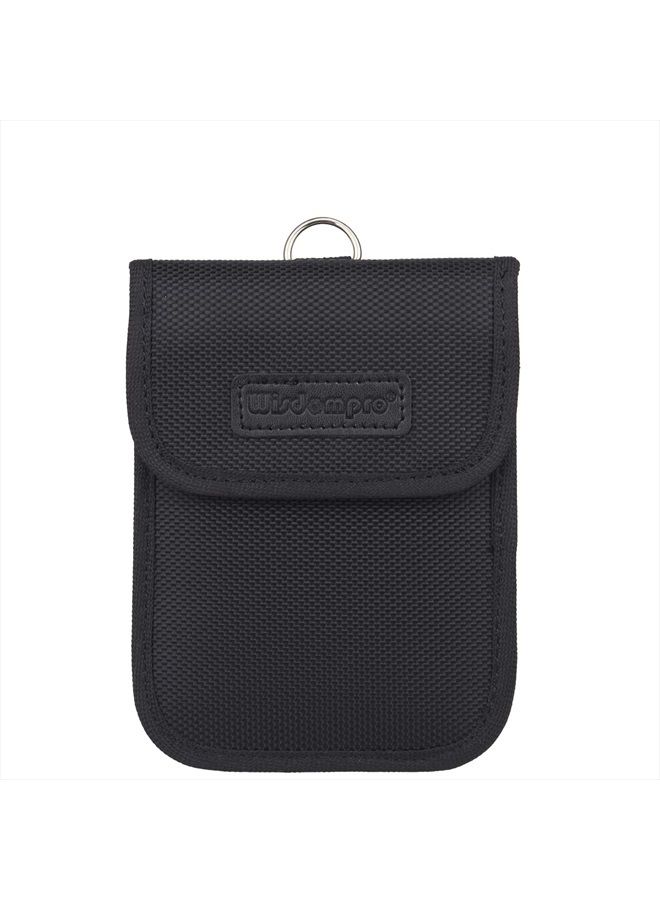 Wisdompro Faraday Bag for Key Fob, Wisdompro WP4694 RFID Key Fob Protector RF Car Signal Blocking Faraday Cage Protector, Anti-Theft Pouch, Anti-Hacking Case Blocker - Black - Image 1