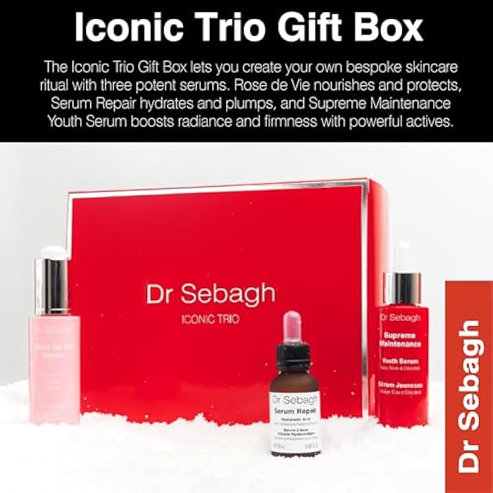 Dr. Sebagh Dr Sebagh Iconic Trio Gift Box - Luxury Facial Serums Set - Hydrating Serum for Face with Hyaluronic Acid - Anti Aging Serum Collection for Women & Men - Antioxidant & Anti Wrinkle Skin Serum Gift Set - Image 2