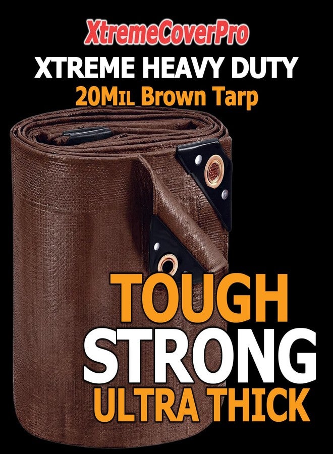 XTREMECOVERPRO 6' x 8' Large Multi-Purpose Waterproof Light Weight Heavy Duty Poly Tarp Grommets Every 24", 20 Mil 6x8 Thick, for Home, Boats, Cars, Camping, UV Resistant, Rip/Tear Proof Tarpaulin - Image 2