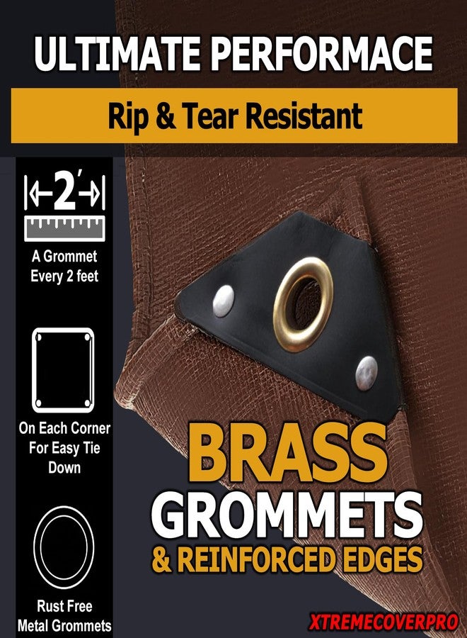 XTREMECOVERPRO 6' x 8' Large Multi-Purpose Waterproof Light Weight Heavy Duty Poly Tarp Grommets Every 24", 20 Mil 6x8 Thick, for Home, Boats, Cars, Camping, UV Resistant, Rip/Tear Proof Tarpaulin - Image 4