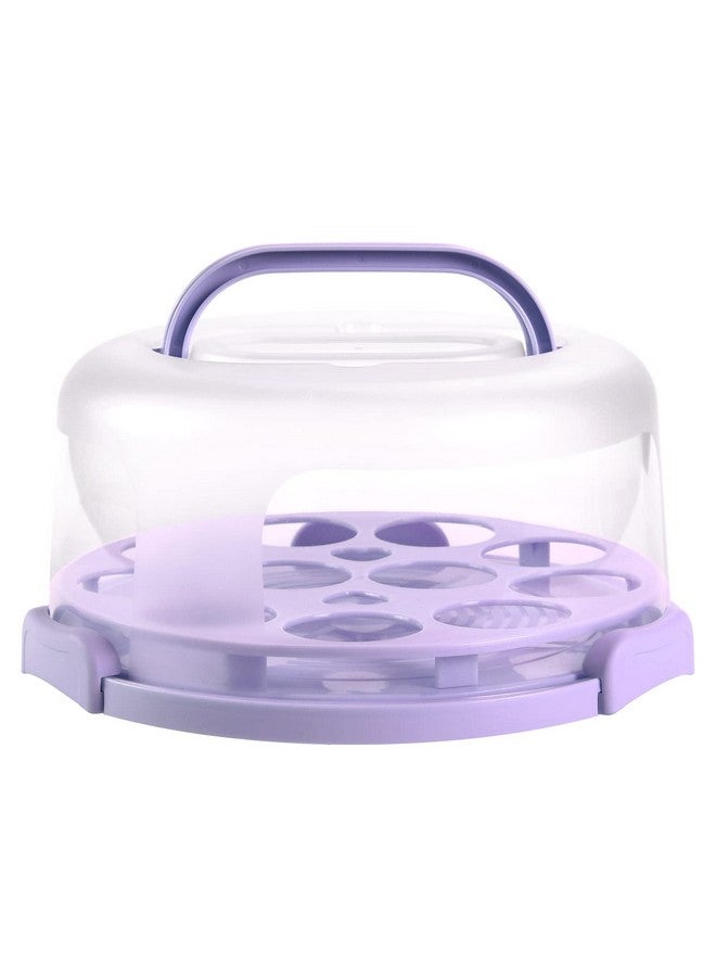 Ohuhu Cake Holder, BPA-Free Cake Carrier with Lid and Handle Cake Transport Container Portable Cake Keeper Two Sided Base for Pies Cookies Nuts Fruit etc - Suitable for 10 inch Cake Perfect Gifts - Image 2