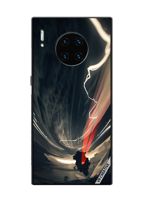 Protective Case Cover For Huawei Mate 30 Pro Abstract Design Multicolour