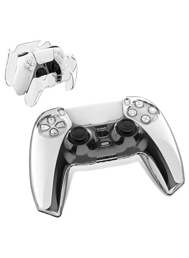 Transparent Crystal Protective Case Cover for PS5 Controller,PC Hard Non-Slip No Interference Skin Protector Case Full Protection Cover for PlayStation 5 DualSense Wireless Controller(Clear) - Image 1
