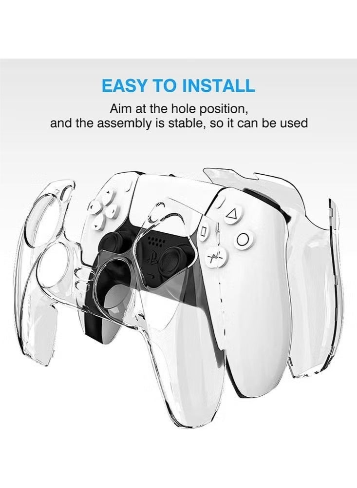 Transparent Crystal Protective Case Cover for PS5 Controller,PC Hard Non-Slip No Interference Skin Protector Case Full Protection Cover for PlayStation 5 DualSense Wireless Controller(Clear) - Image 5