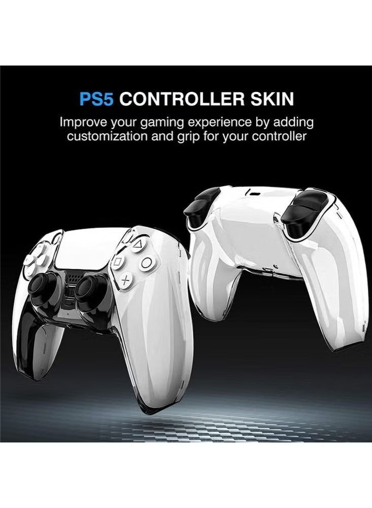 Transparent Crystal Protective Case Cover for PS5 Controller,PC Hard Non-Slip No Interference Skin Protector Case Full Protection Cover for PlayStation 5 DualSense Wireless Controller(Clear) - Image 3