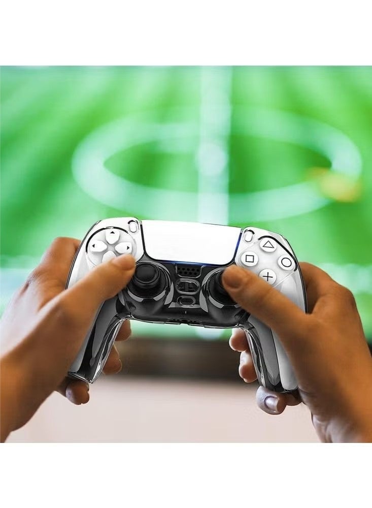 Transparent Crystal Protective Case Cover for PS5 Controller,PC Hard Non-Slip No Interference Skin Protector Case Full Protection Cover for PlayStation 5 DualSense Wireless Controller(Clear) - Image 4