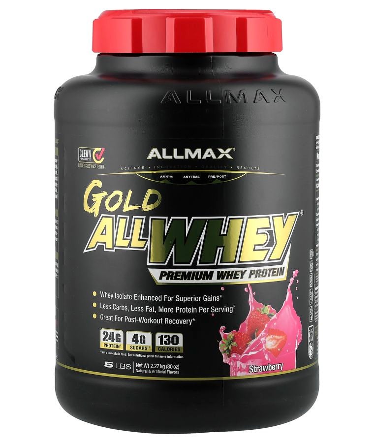 Allmax GOLD ALLWHEY® Premium Whey Protein Strawberry 5 lbs (2.27 kg)