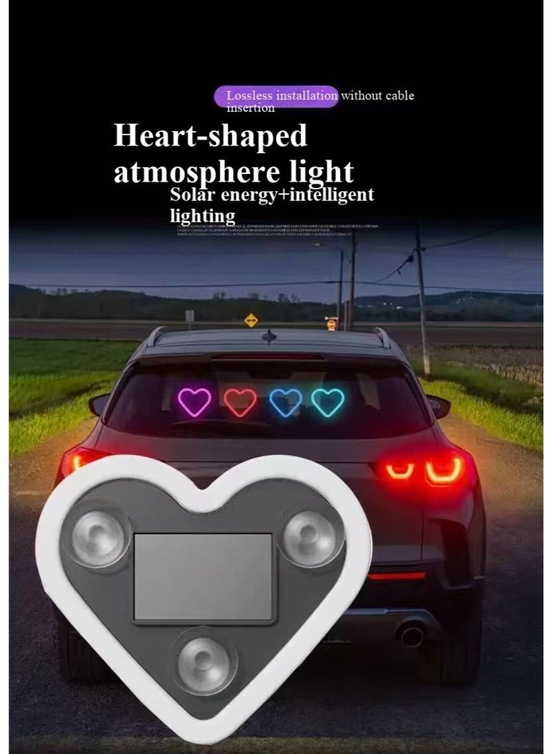 إضاءة محيطة للسيارة - إضاءة محيطية LED للسيارة على شكل قلب، إضاءة نيون رومانسية لتزيين السيارات والدراجات النارية وباب الشاحنة في عيد الحب - Image 5