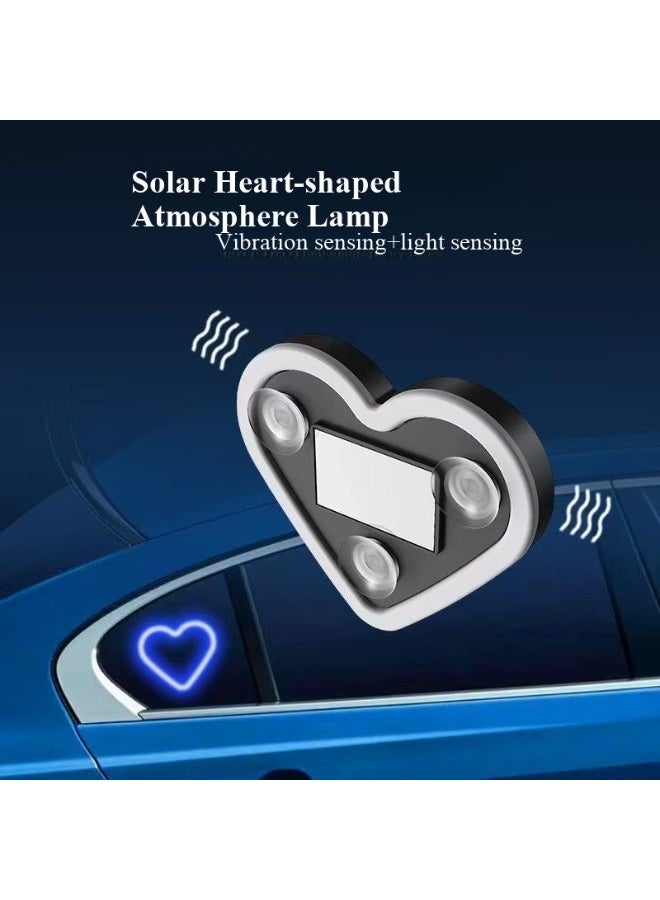 إضاءة محيطة للسيارة - إضاءة محيطية LED للسيارة على شكل قلب، إضاءة نيون رومانسية لتزيين السيارات والدراجات النارية وباب الشاحنة في عيد الحب - Image 4