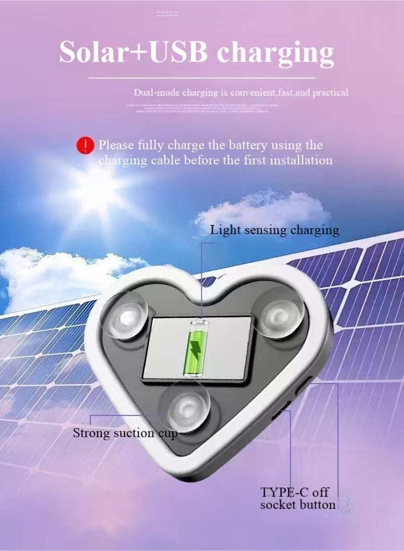 إضاءة محيطة للسيارة - إضاءة محيطية LED للسيارة على شكل قلب، إضاءة نيون رومانسية لتزيين السيارات والدراجات النارية وباب الشاحنة في عيد الحب - Image 2