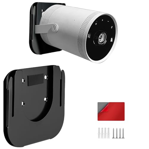 Chanvoo Drill Free Wall Mount Compatible with Samsung Freestyle Projector Ceiling Mount, Freestyle 2 Accessories Steel Wall Mount Shelf (Black) - Image 1