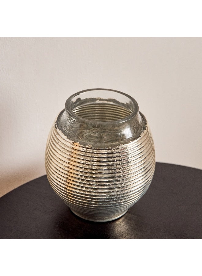 Home Box Erton Etched Glass Vase 16 x 16 x 18 cm - Image 5