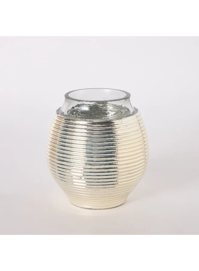 Home Box Erton Etched Glass Vase 16 x 16 x 18 cm