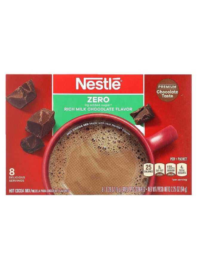 Nestle Nestle Hot Cocoa Mix, Hot Chocolate Mix, Rich Milk Chocolate, 8 Envelopes, 0.28 oz (8 g) Each  - Image 1