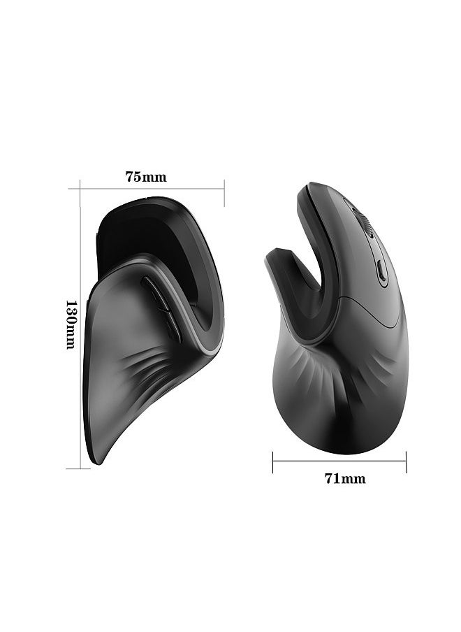 Vertical Mouse Wireless 2.4G Rechargeable Ergonomic Design Mice 3200DPI Adjustable Optical E-sports Mice Strong Compatibility Supports Windows/Linux/Mac OS Long Battery Life For Computer Laptop PC