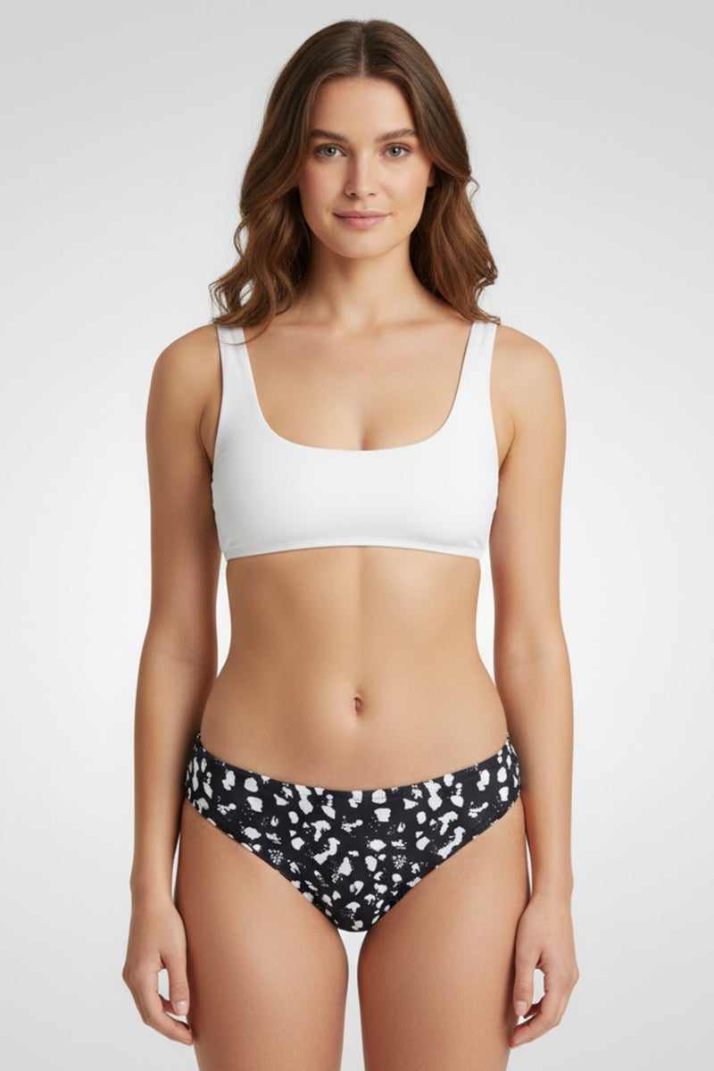 Asos Design Women Plus Size Allover Printed Bikini Bottom, Multicolor - Image 1