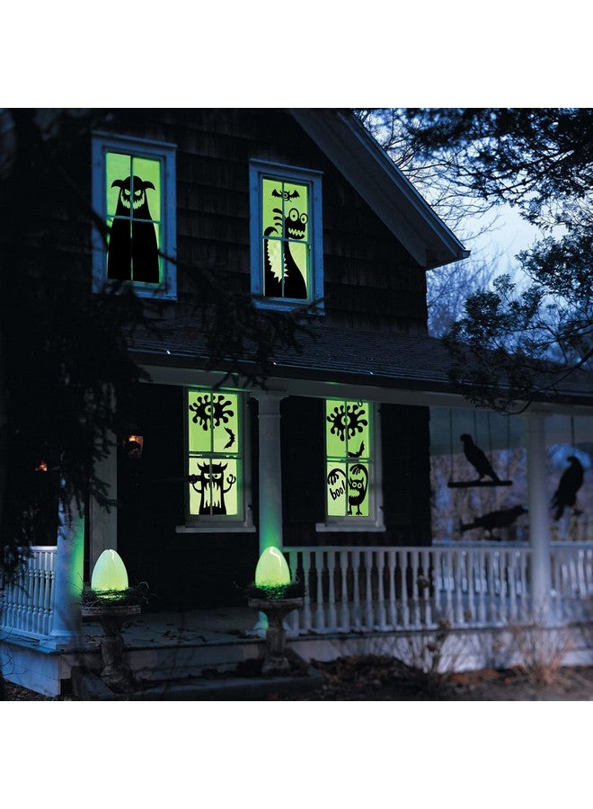 DIYASY DIYASY Halloween Large Window Decoration Clings,5 Monster Silhouette Window Stickers Decals for Halloween Indoor,Room and Kids Party Decor  - Image 5