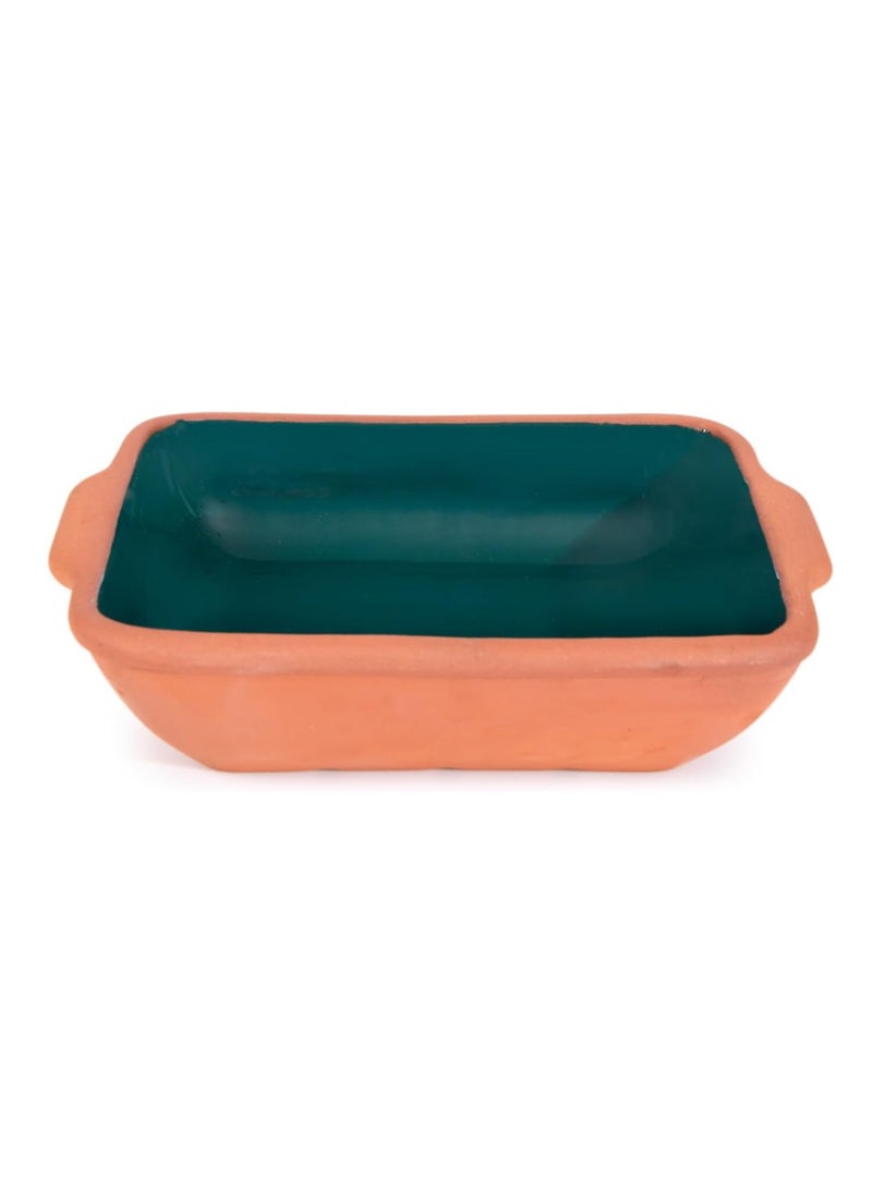 Pottery Kulplu Kare Güveç Tepsi 25 cm – Premium Handcrafted Square Casserole Dish with Handles – Oven Safe, Durable Ceramic Baking Pan for Stews, Roasts, and More - Image 2