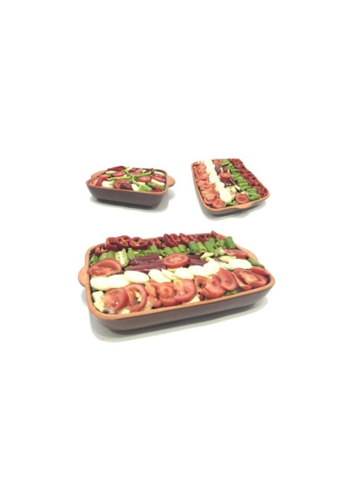 Pottery Kulplu Kare Güveç Tepsi 25 cm – Premium Handcrafted Square Casserole Dish with Handles – Oven Safe, Durable Ceramic Baking Pan for Stews, Roasts, and More - Image 5