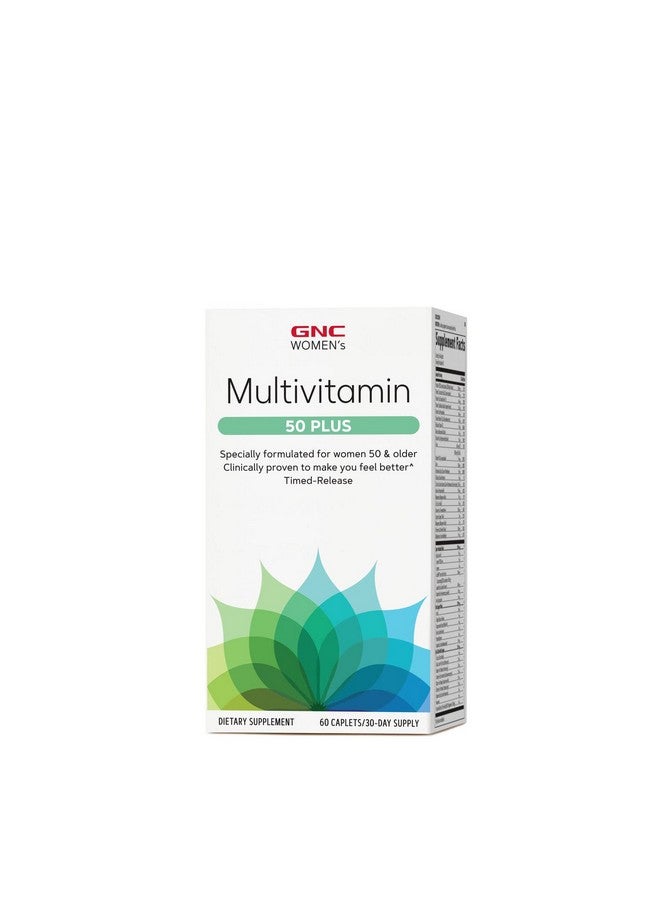 GNC Women Multivitamin 50 Plus ;Supports Bone Eye Memory Brain And Skin Health With Vitamin D Calcium And B12 ; Helps Increase Energy Production ; 60 Caplets - Image 2