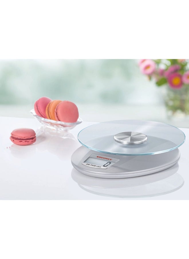 SOEHNLE Roma Auto-Off Function Digital Kitchen Scale Silver and Clear 7 x 19.4 x 21.6 cm 65856 - Image 3