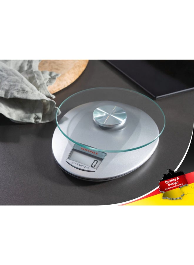 SOEHNLE Roma Auto-Off Function Digital Kitchen Scale Silver and Clear 7 x 19.4 x 21.6 cm 65856 - Image 4