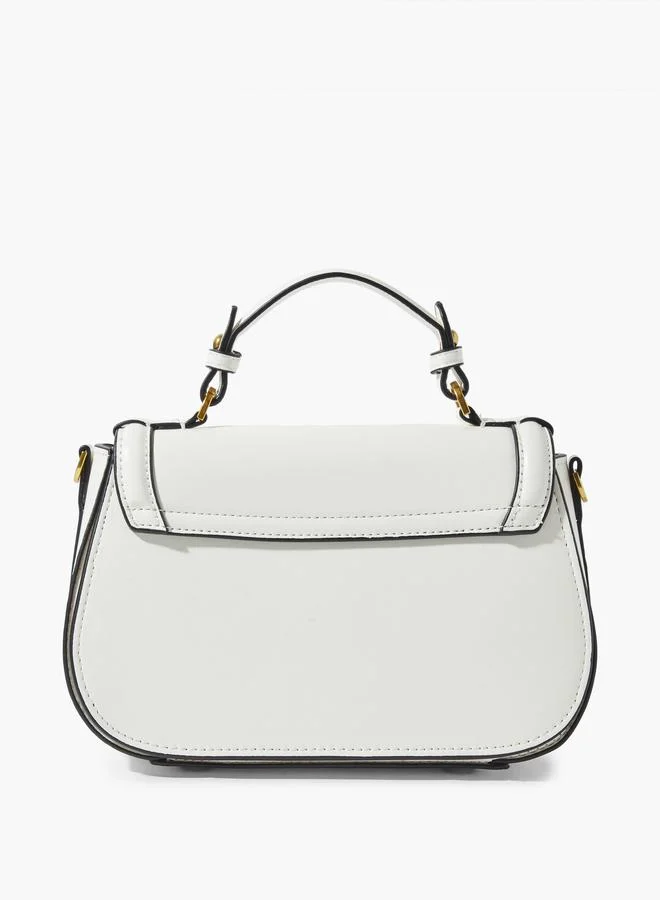 ستايلي Off White Canvas Strap Crossbody Bag