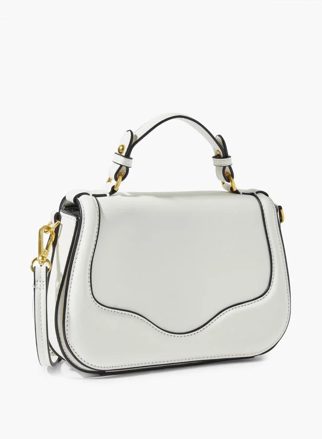 ستايلي Off White Canvas Strap Crossbody Bag